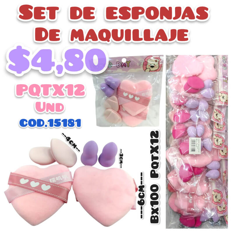 SET DE ESPONJAS DE MAQUILLAJE