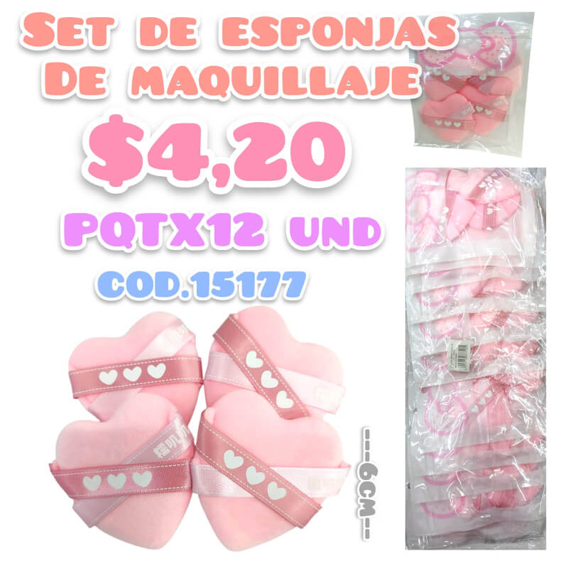 SET DE ESPONJA DE MAQUILLAJE