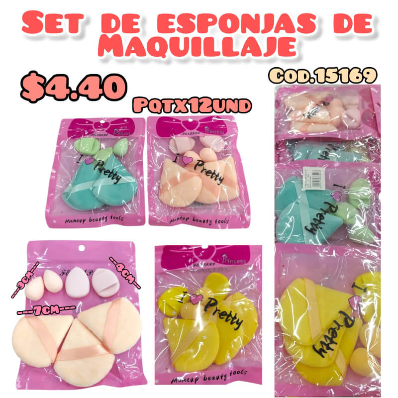 SET DE ESPONJA DE MAQUILLAJE