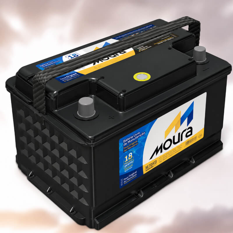 BATERIA MOURA CAJA 66 CON 15 PLACAS / 70 AMPERIOS POLARIDAD DERECHA (+ -)