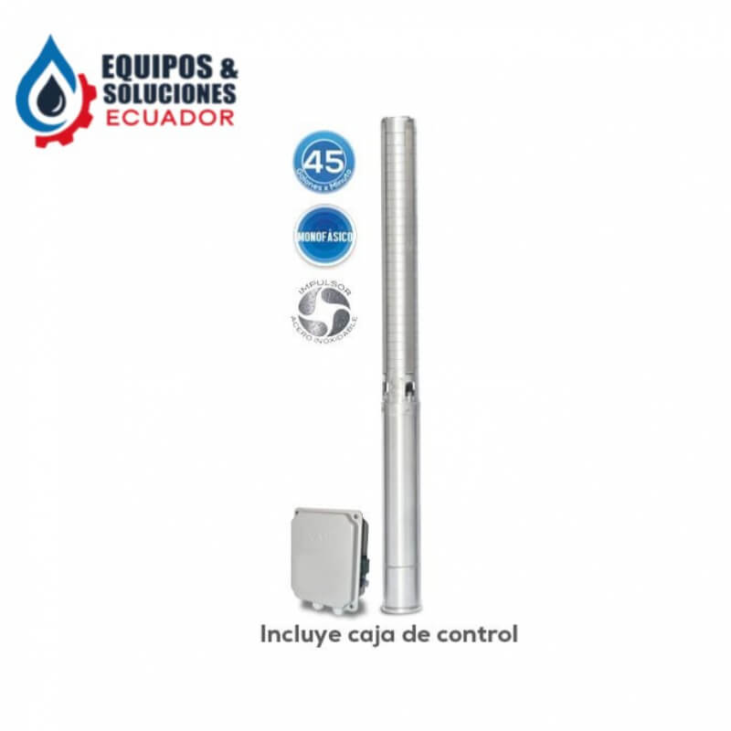 Bomba Sumergible 3 HP tipo lápiz de 4 pulgadas 2 ''NPT 220 voltios Evans| Equipos & Soluciones Ecuador