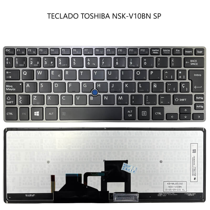 TECLADO TOSHIBA NSK-V10BN SP with point with backlit