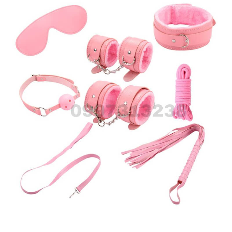 KIT BONDAGE ROSADO BDSM FETICHE SUMISION CAMBIO DE ROLES