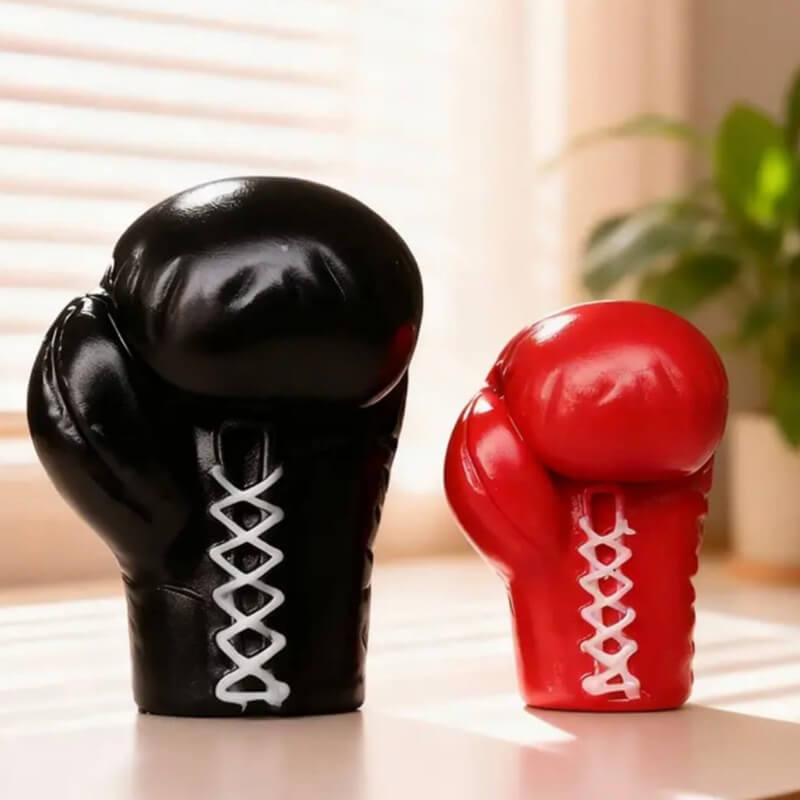 Molde elaborado en silicona con diseño de Guante de Boxeo para uso en velas, chocolate, resina.