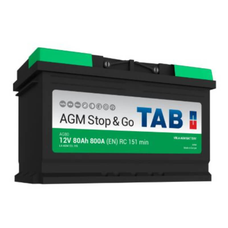 BATERIA TAB 94R 80AH AGM STARSTOP (+ -)