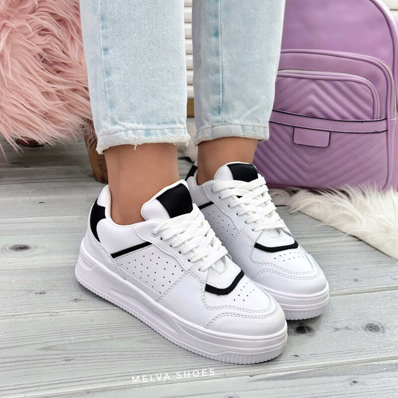 Sneakers Blanco y Negro