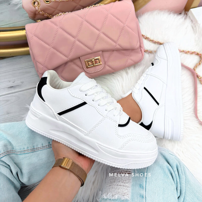 Sneakers Blanco y Negro