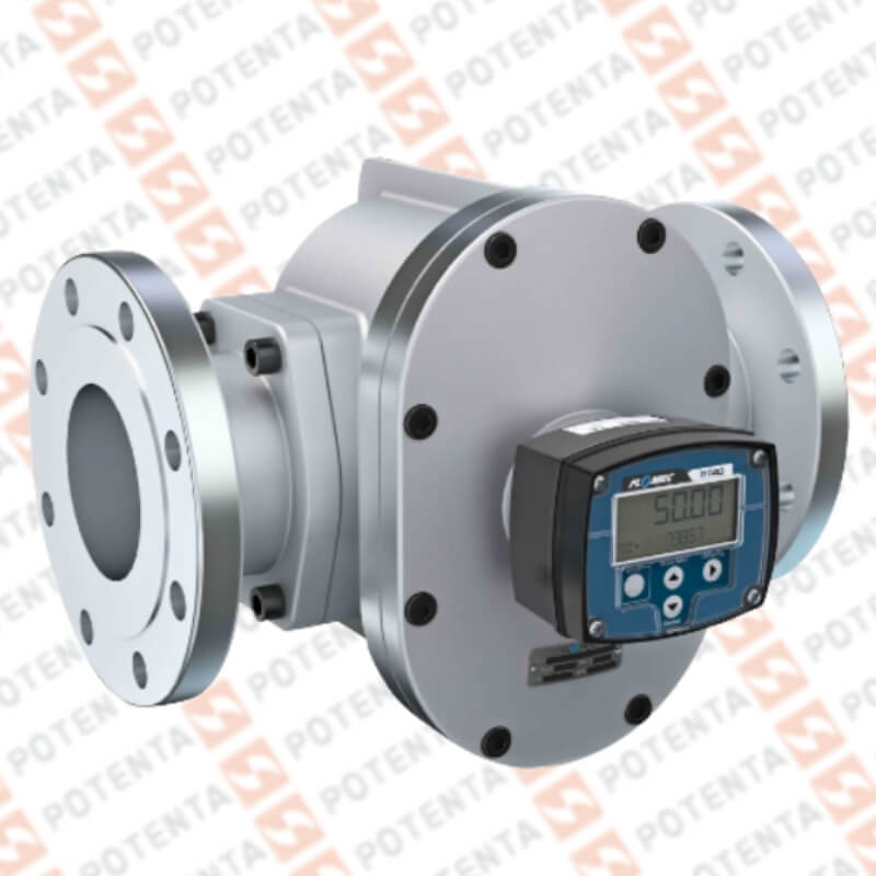 Flujometro OM Eng Oval, Diesel 75...1500lpm/20...400gpm, Display bateria pulsos, 4Npt, Flomec