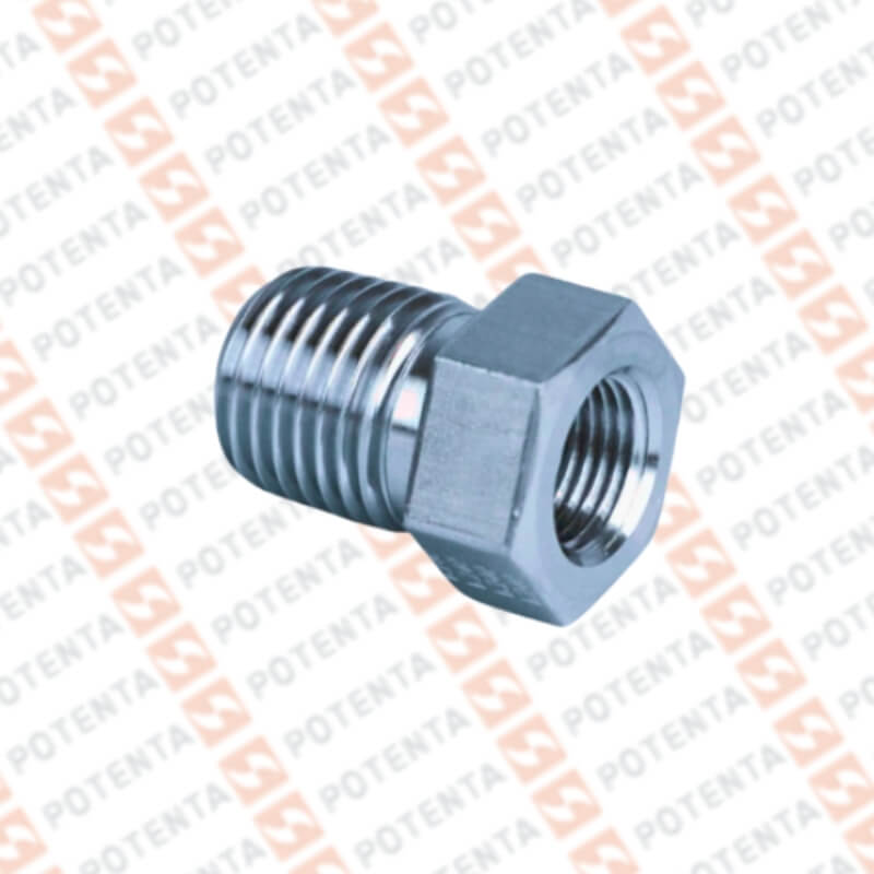Adaptador bushingg 1/4Npt hembra, G1/4 (BSP), acero inoxidable, 1500psi