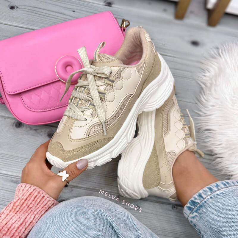 Sneaker Chunky Beige y Kaki