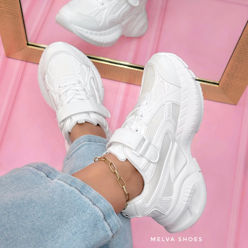 Sneaker Chunky Blanco con Velcro
