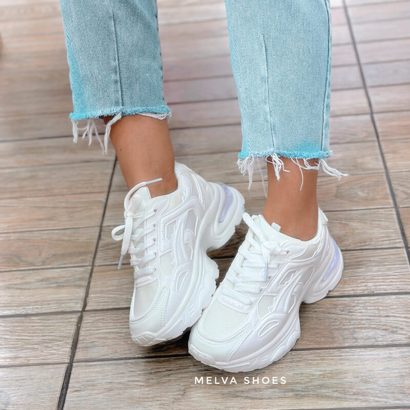 Sneaker Chunky Capellada Blanco con Mini Cápsula