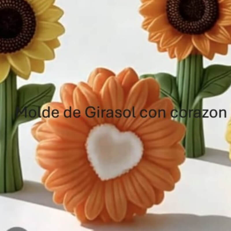 Molde de Girasol con corazón