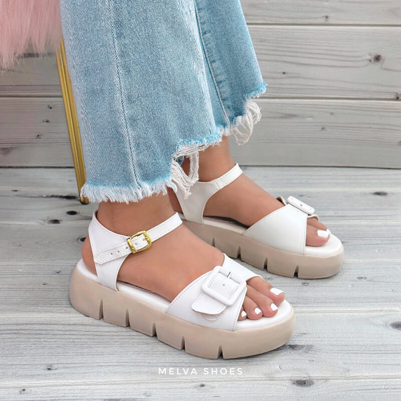 Sandalias Altas Blancas