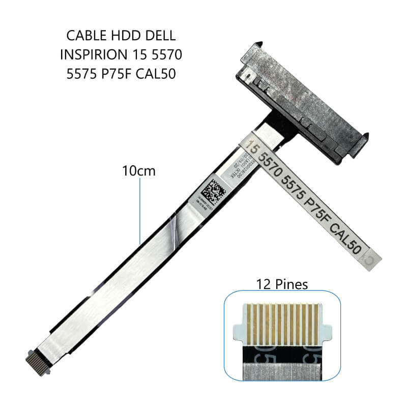 CABLE DE DISCO DURO HDD DELL INSPIRON 15 5570 5575 P75F CAL50