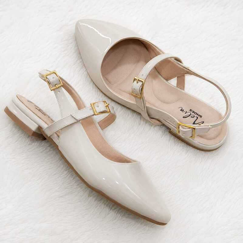 Baletas Beige Charol