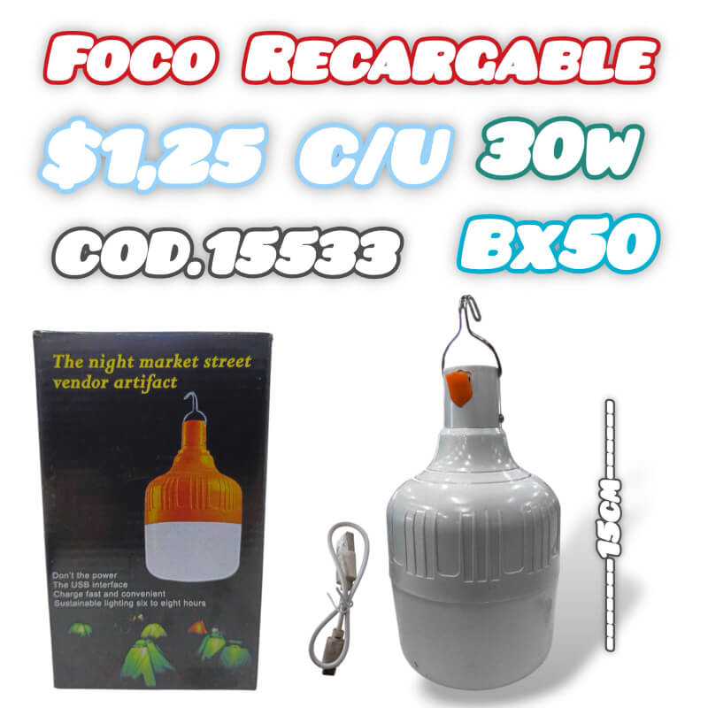 FOCO RECARGABLE 30W