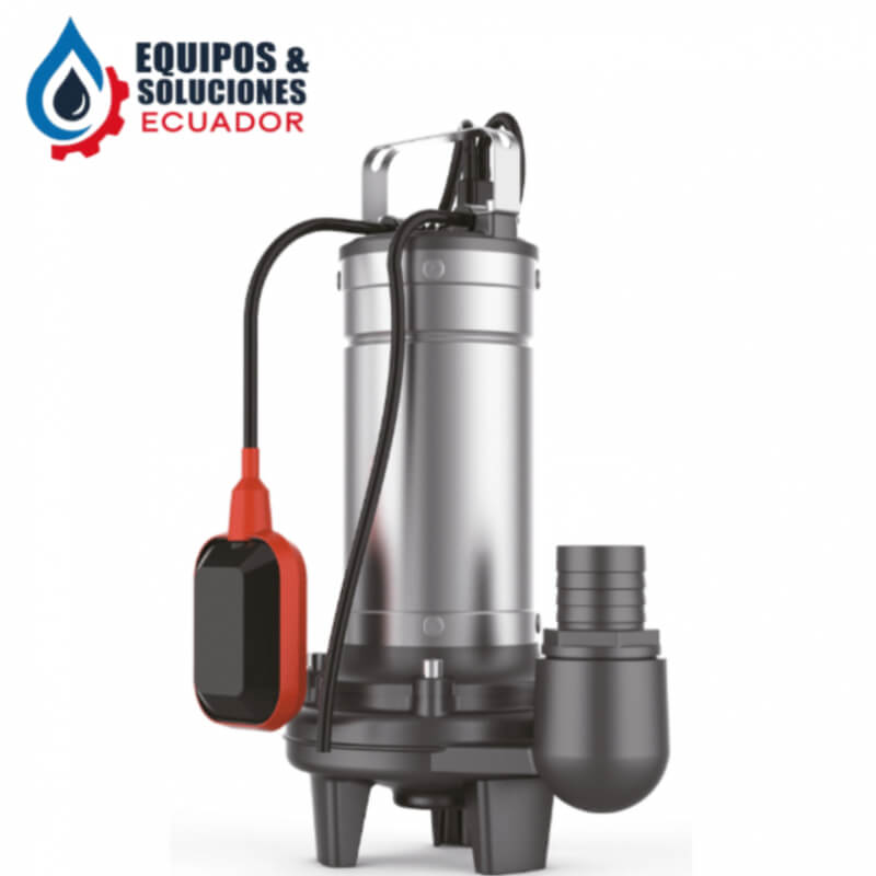 Bomba sumergible 3HP para aguas residuales con Trituradora 2'' NPT 220 voltios Leo| Equipos & Soluciones Ecuador