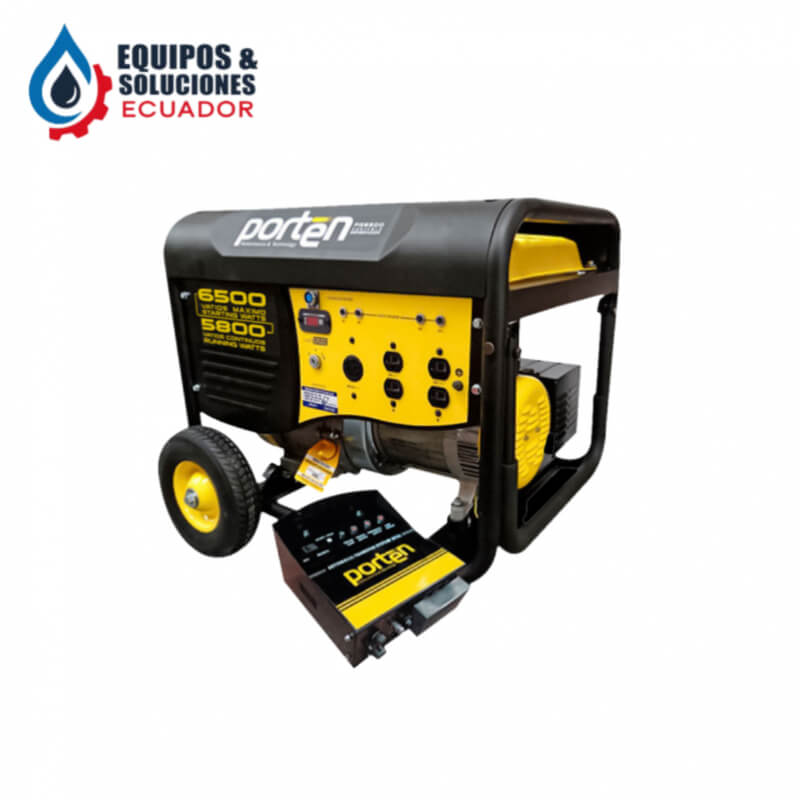 Generador de 6500w a gasolina con ats porten| Equipos & Soluciones Ecuador