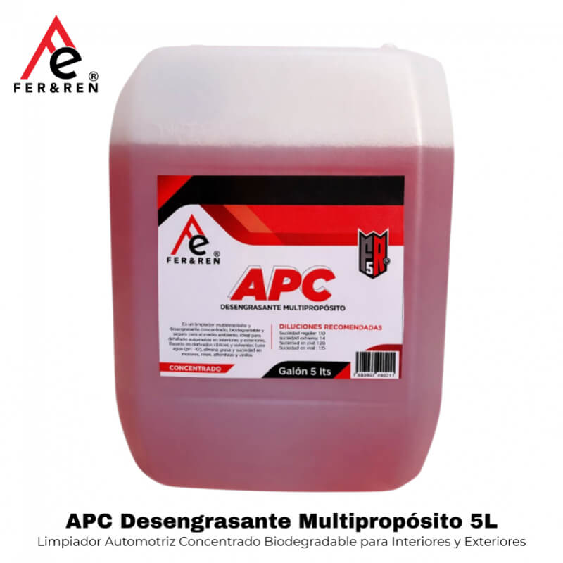 FR5 APC Desengrasante Multipropósito 5L | Limpiador Automotriz Concentrado Biodegradable Alto Rendimiento