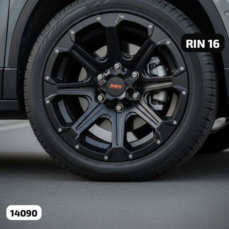 AROS 16X8 RIMAX MAGNESIO 139.7X6 BLACK MACHINE A16.231