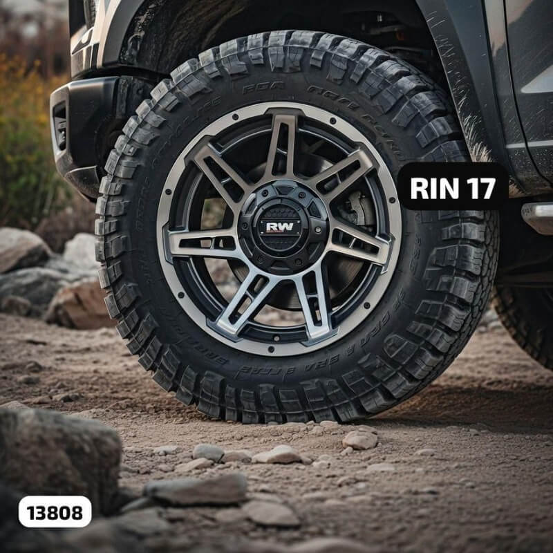 AROS RW 17X8 MAGNESIO 139.7X6 ET20 SMATE BLACK MACHINED