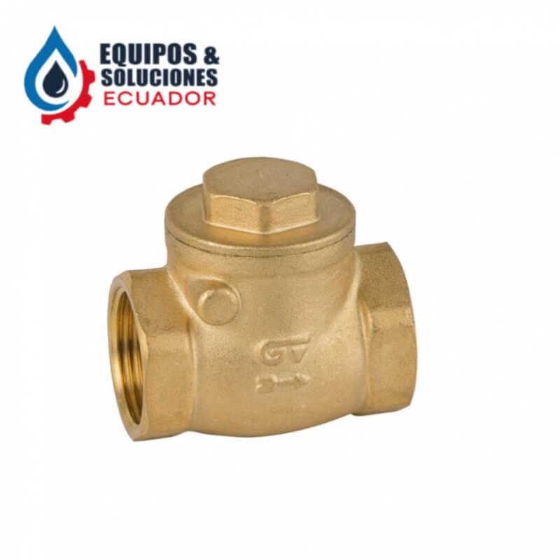 VÁLVULA RETENCIÓN CLAPETA GOMA 1/2'' NPT Genebre| Equipos & Soluciones Ecuador