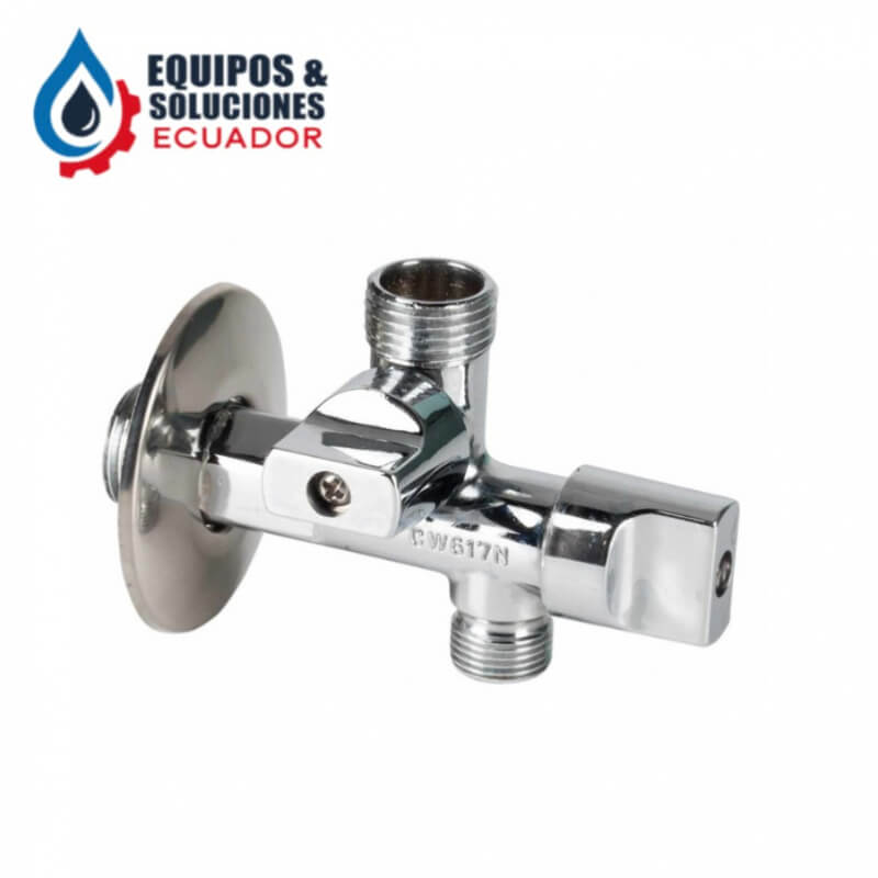 Válvula manguera con 2 salidas independientes 1/2”X1/2”X1/2” Genebre| Equipos & Soluciones Ecuador