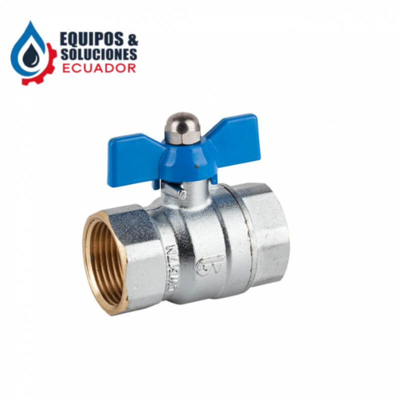 VÁLVULA ESFERA PALOMILLA H.H. PN25 1/2'' NPT Genebre| Equipos & Soluciones Ecuador