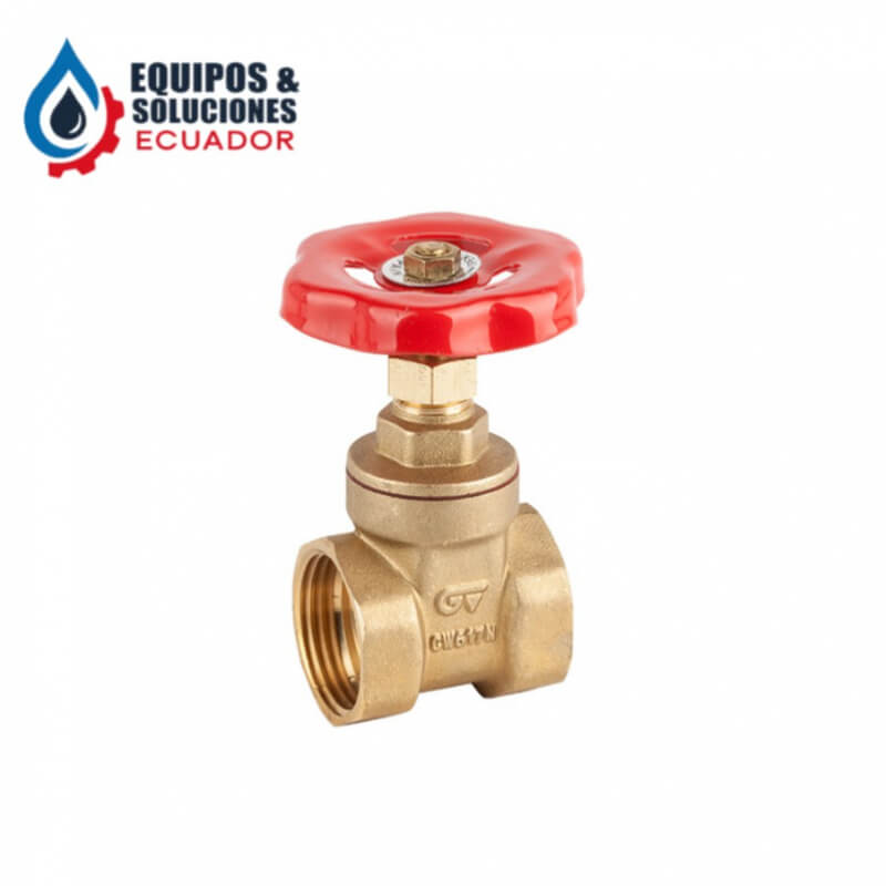 VÁL. COMPUERTA MANIJA ROJA 1/2 ''NPT PN16 Genebre| Equipos & Soluciones Ecuador