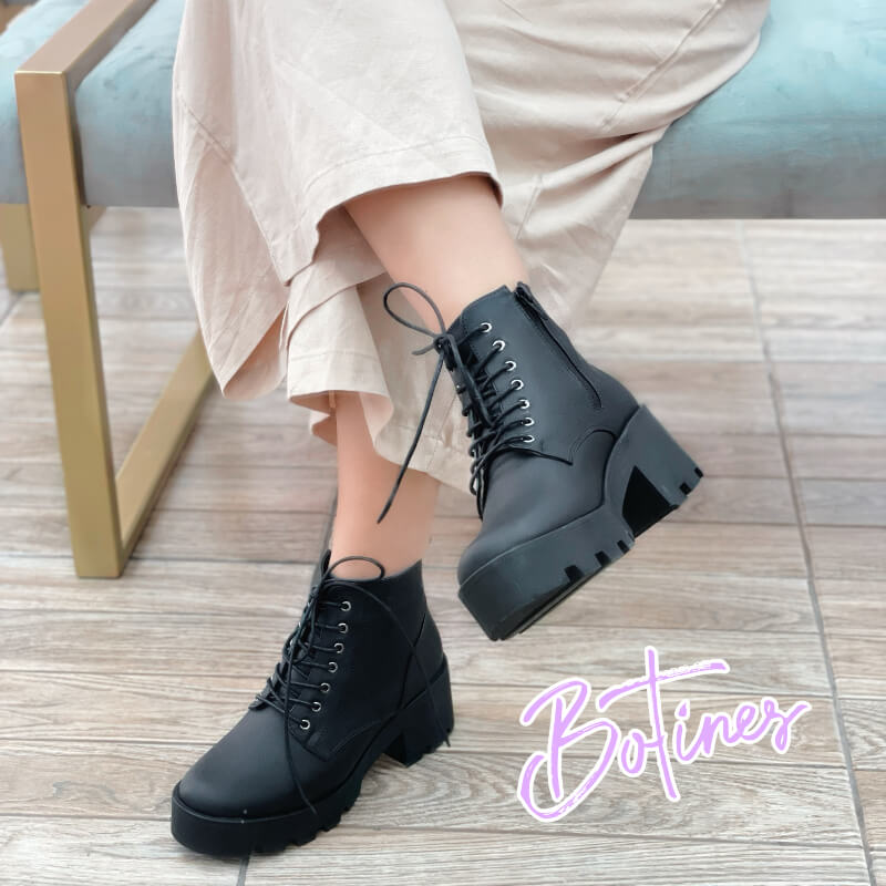 Botin de Cuero Negro
