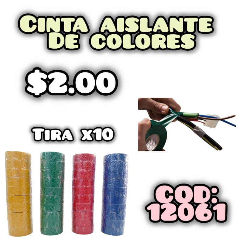 CINTA AISLANTE DE COLORES