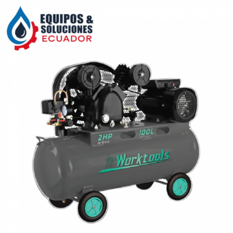 Compresor 2HP 50LTS C/POLEA Worktools| Equipos & Soluciones Ecuador