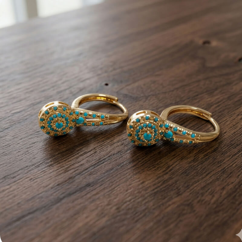 Aretes colgantes de lagrima turquesa