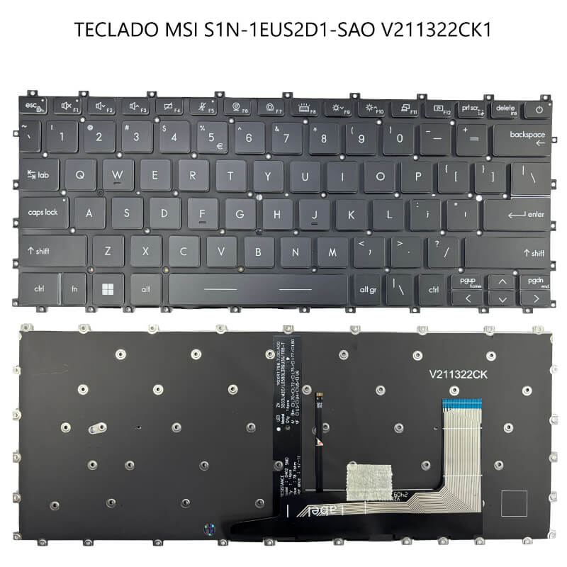TECLADO MSI S1N-1EUS2D1-SAO V211322CK1 us with backlit