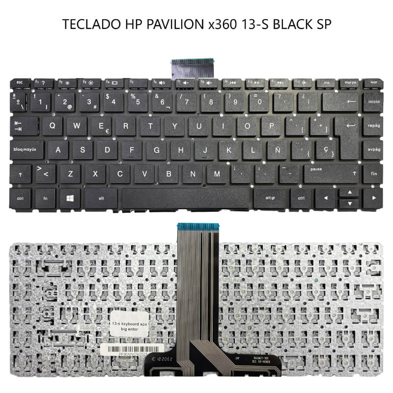 TECLADO HP Pavilion x360 13-S BLACK SP (Without FRAME ,WIN8)
