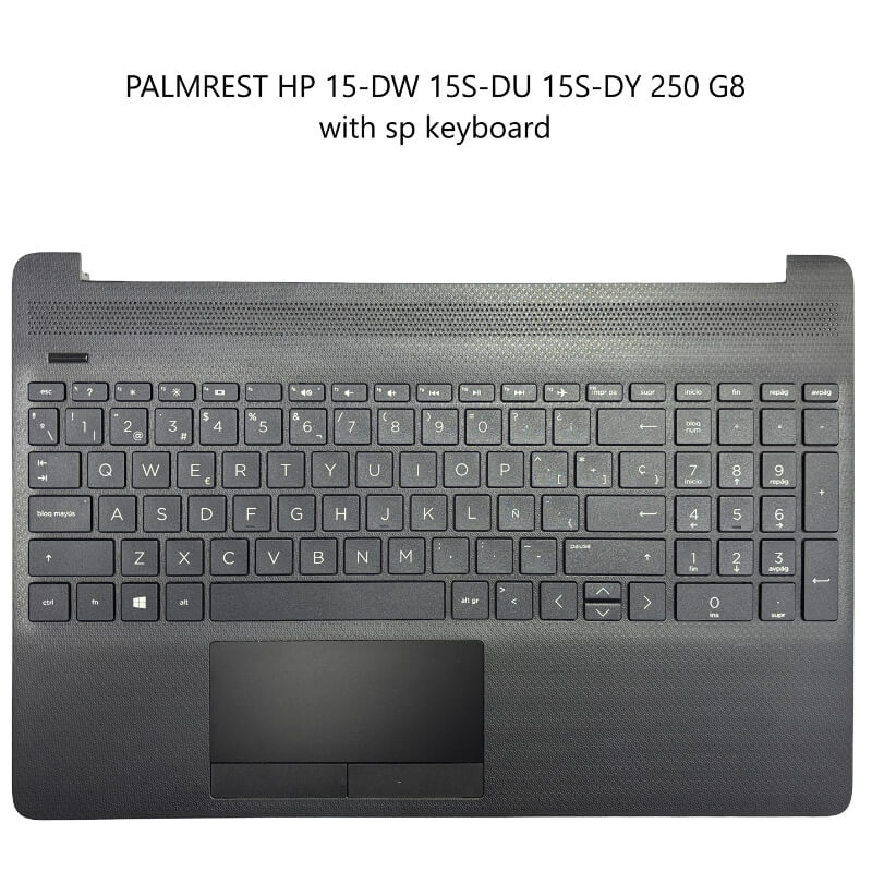 PALMREST HP 15-DW 15S-DU 15S-DY 250 G8 with sp keyboard no backlit no touch