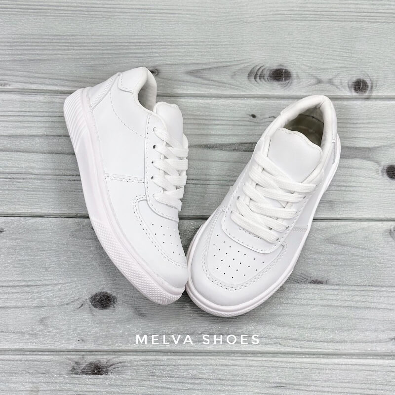 Sneakers Escolar Blanco con Cordones