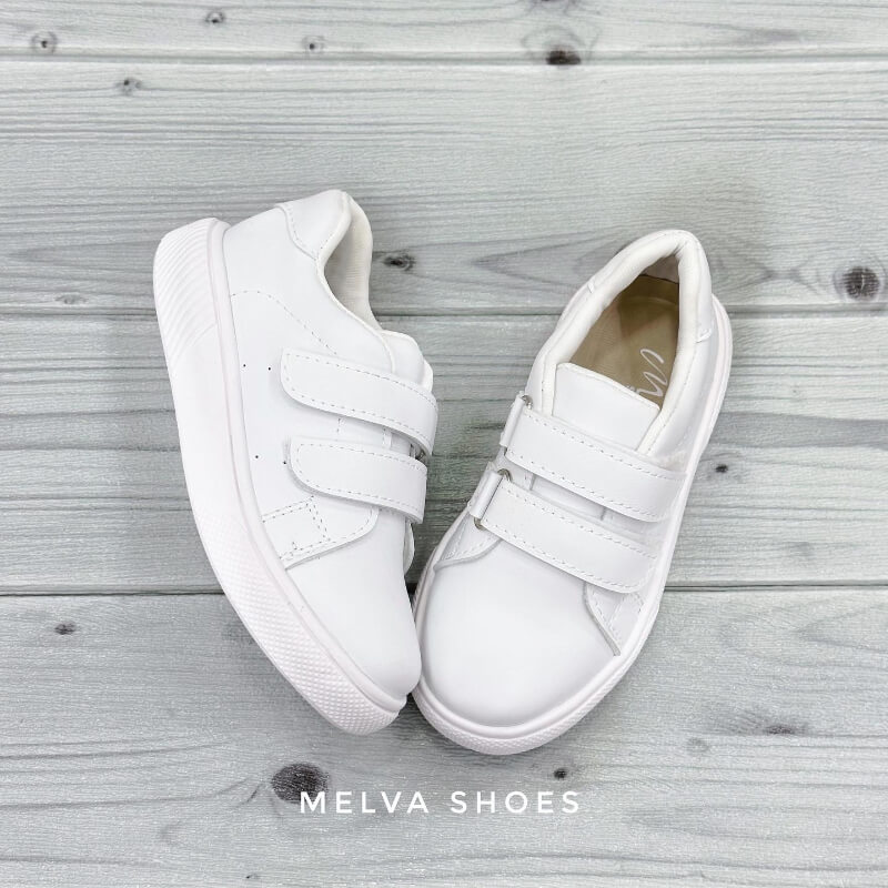 Sneakers Escolar Blancos con Velcro