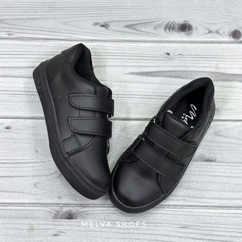 Sneakers Escolar Negro con Velcro