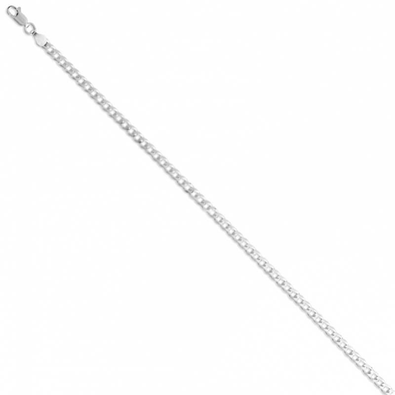 Cadena Grumet Plata 925 Genuina 60cm - Lomo de Corvina, Cubana, Martillada, Barbada - Hipoalergénica para Hombre