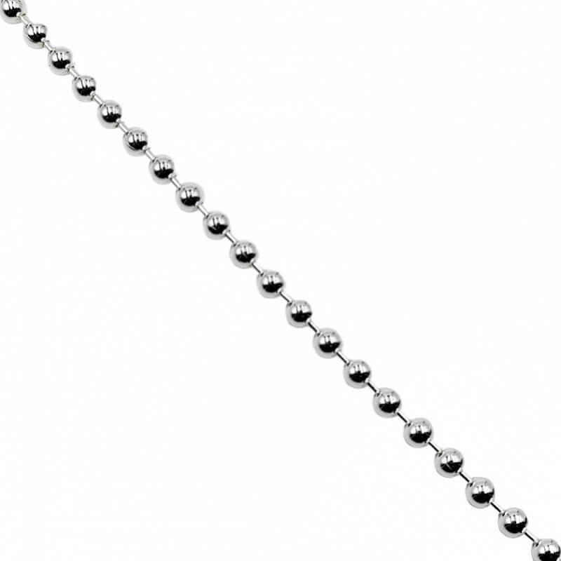 Cadena Militar Plata de Ley 925 Genuina - 60cm, Hipoalergénica, Diseño Liso para Hombre y Mujer