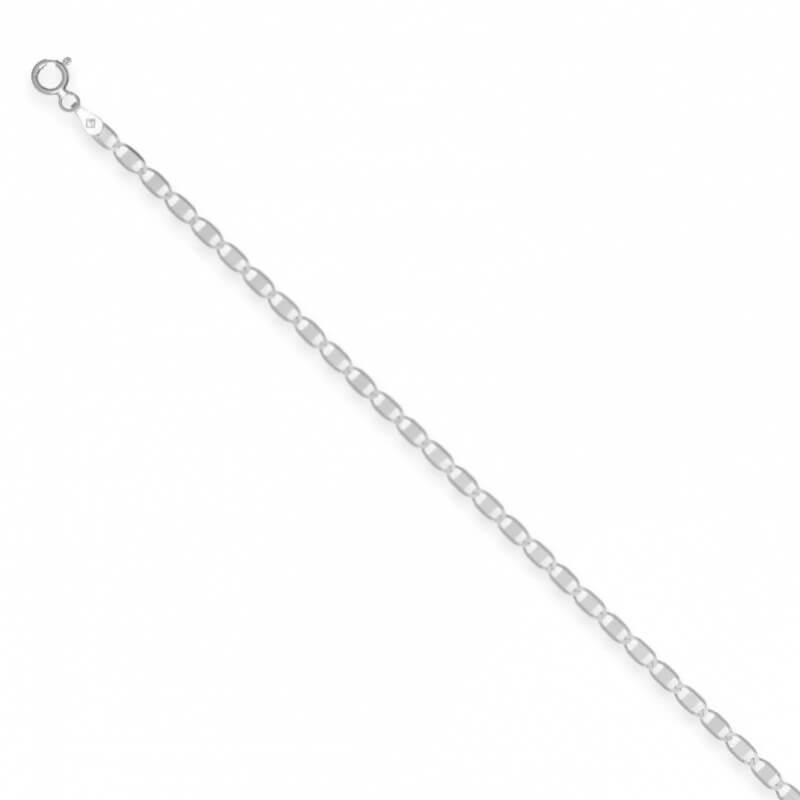 Cadena Valentino 060 Plata de Ley 925 Genuina - 60cm Hipoalergénica para Hombre y Mujer
