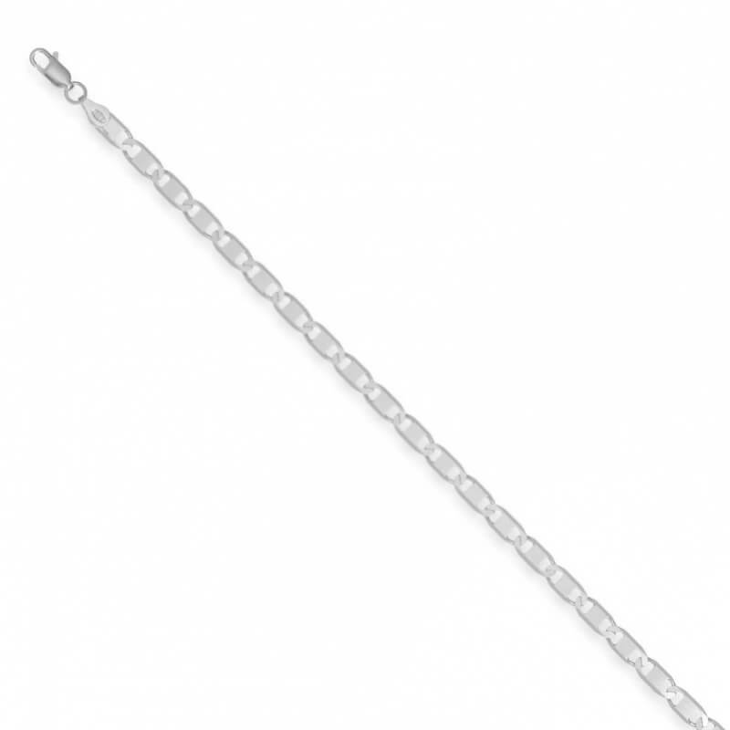 Cadena Valentino Plata de Ley 925 Genuina para Hombre - 65cm, Hipoalergénica, Calidad Premium