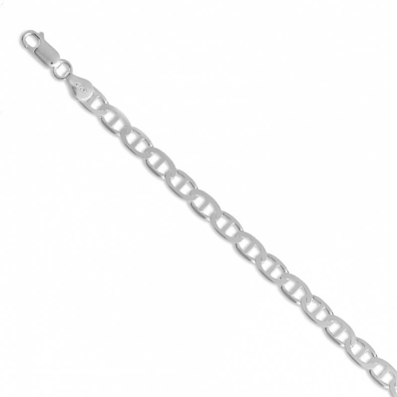 Cadena Gucci Plata de Ley 925 Genuina - Diseño Escalera Marinero 60cm - Hipoalergénica, Masculina y Duradera