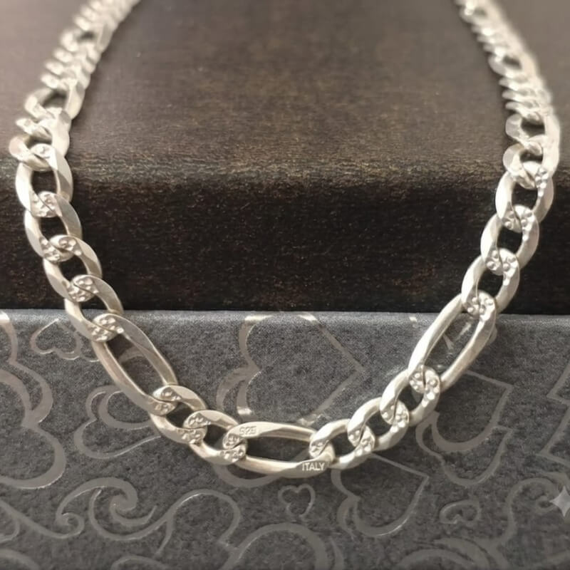 Cadena CARTIRER Diamantada 60cm - Lomo de Corvina, Cubana, Martillada. Estilo Único, Hipoalergénica. ¡Envío Gratis!