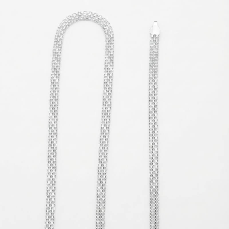 Cadena Bismark Chinesca 45cm - Joya Hipoalergénica para Hombre y Mujer | Estilo Liso y Elegante