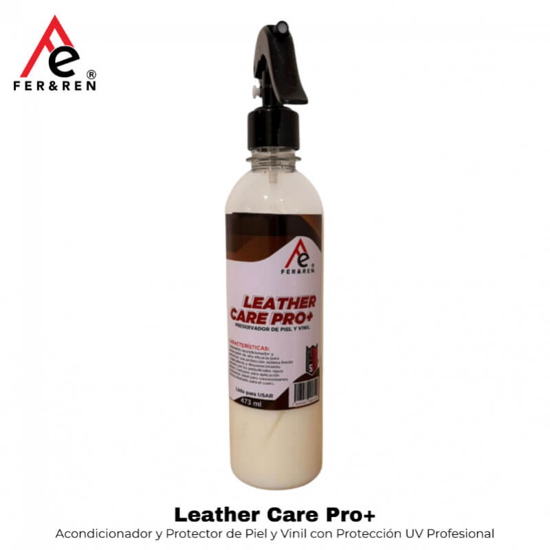 FR5 Leather Care Pro+ 473 ml | Acondicionador y Protector de Piel y Vinil con Protección UV Profesional