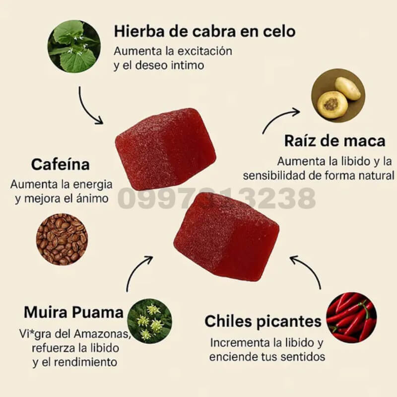 spicy cubes gomitas afrodisiacas excitantes para hombres y mujeres