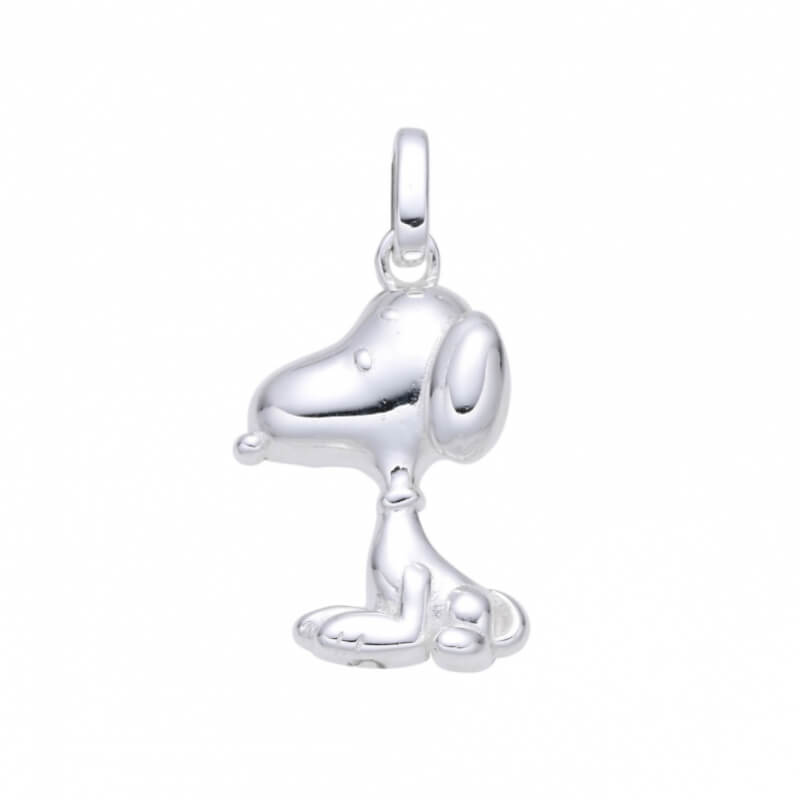 Dije Snoopy 3D Plata Ley 925 - Colgante Pequeño 1.5x1cm - Joyería Fina para Fans de Peanuts, Regalo Ideal